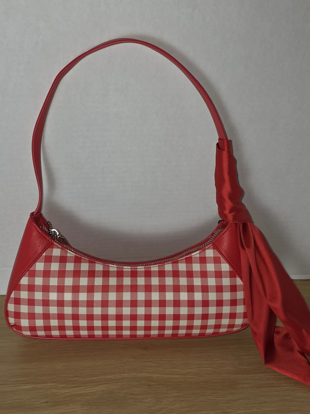 Steve Madden BMABLE 2 Tomato Shoulder Bag Gingham Print